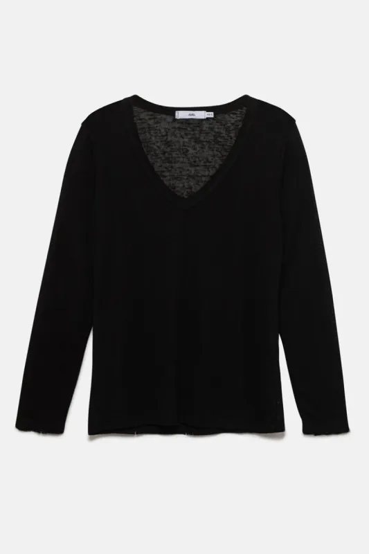 טי-שירט On The Low צווארון וי sold by Adika