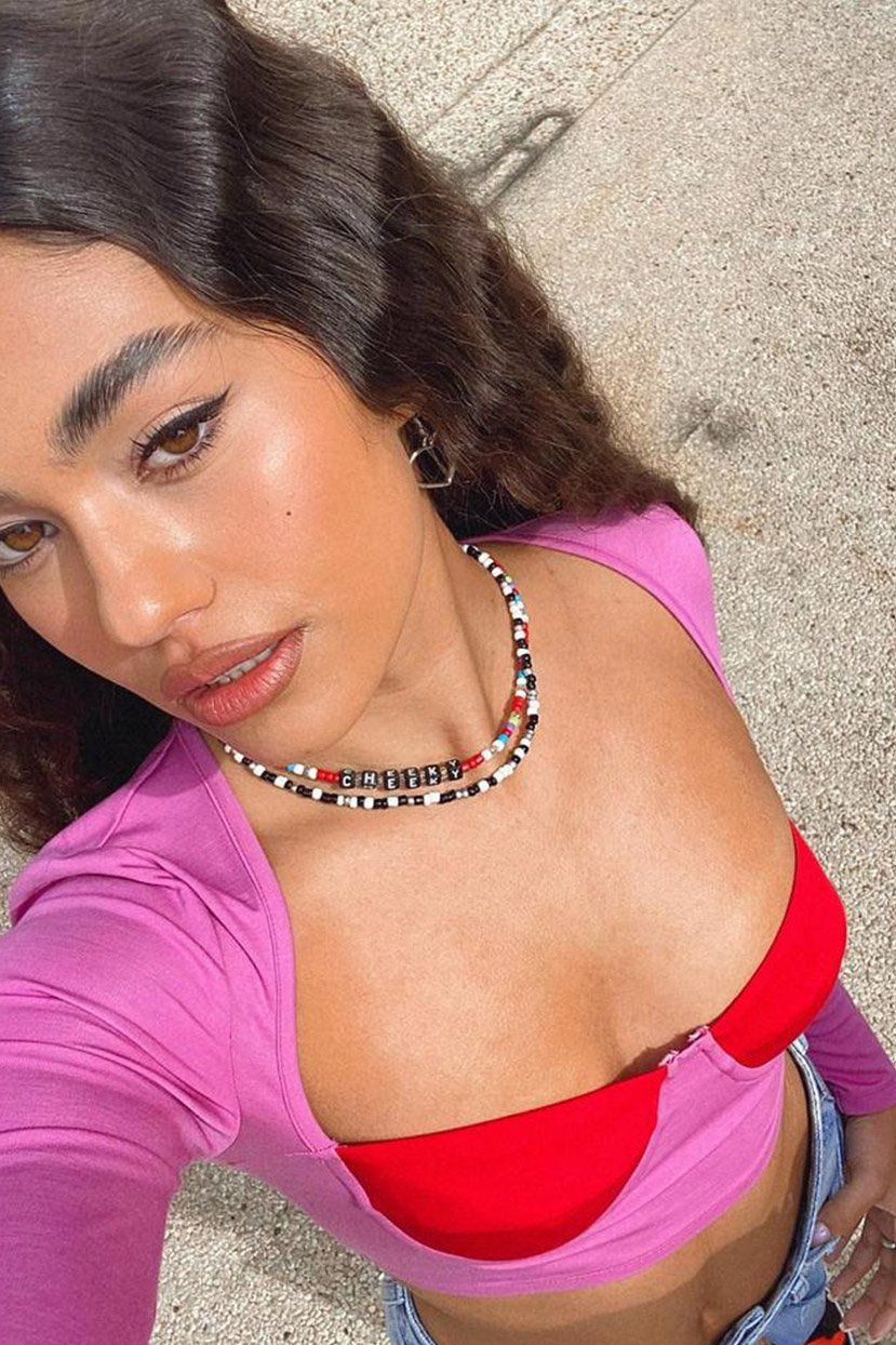 חולצת קרופ לייסון בשילוב קאפים sold by Adika product image thumbnail 5