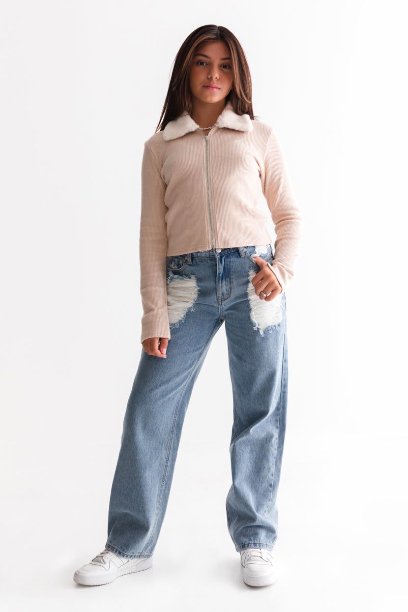 סריג ריין צווארון פרוותי sold by Adika product image thumbnail 3