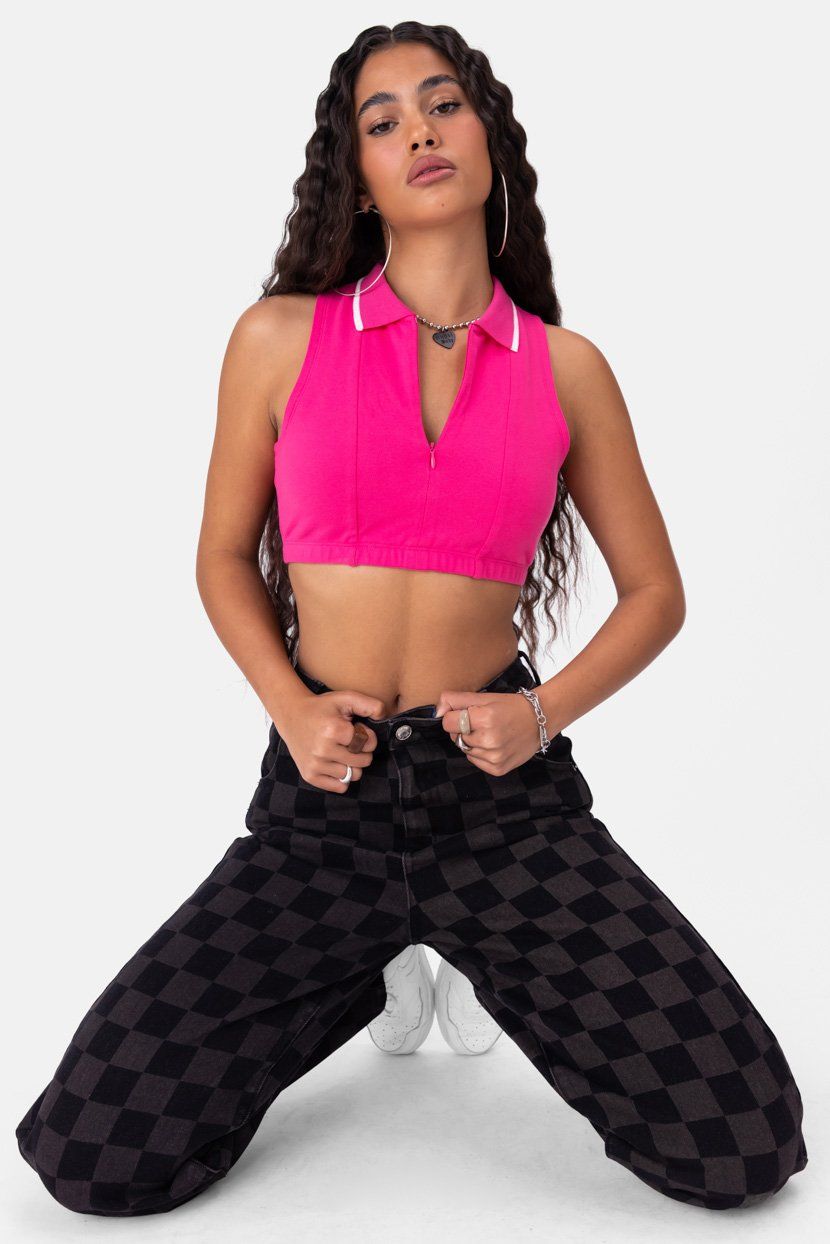 טופ קרופ קומבו צווארון פולו sold by Adika