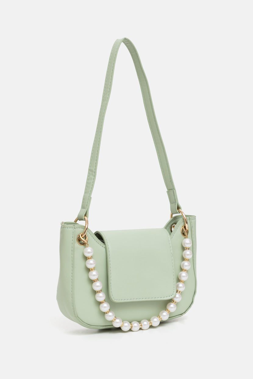 תיק דמוי עור קרוז בשילוב פנינים sold by Adika product image thumbnail 2