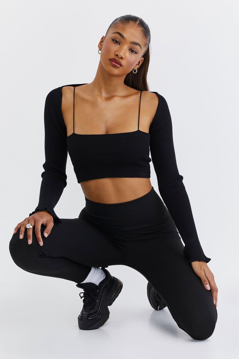 מכנסי טייץ Work It Out גזרה גבוהה sold by Adika product image thumbnail 4