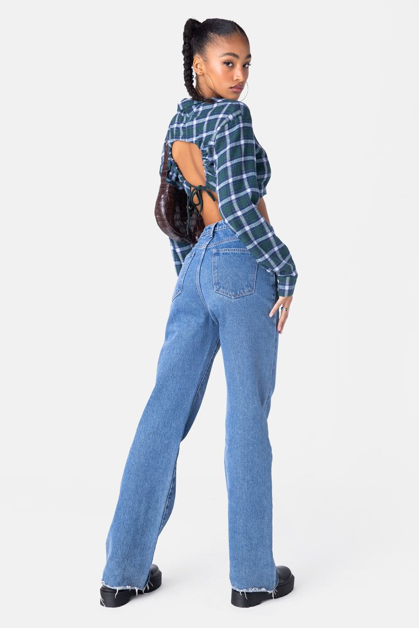 חולצת קרופ קרולין קשירה בגב sold by Adika product image thumbnail 3