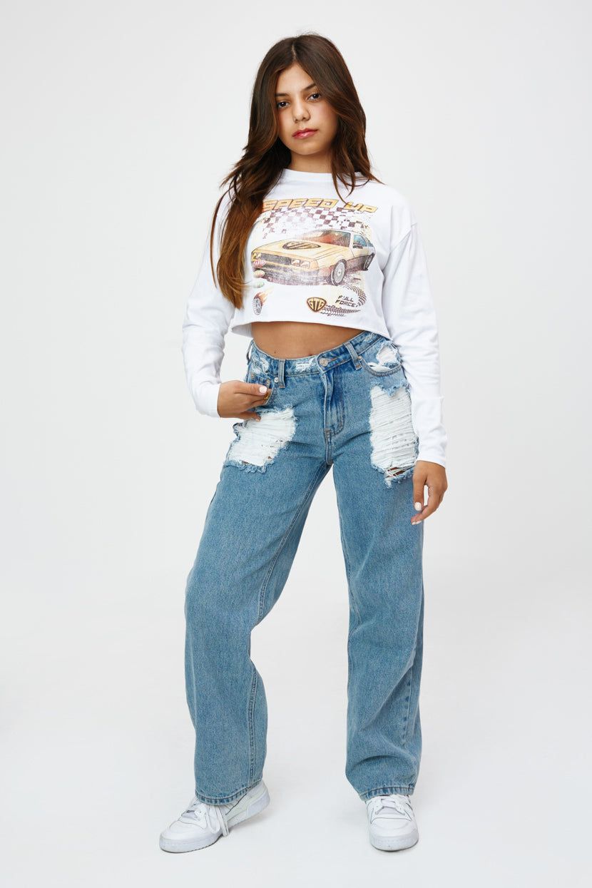 טי-שירט Speed Up סיומת גזורה sold by Adika product image thumbnail 3