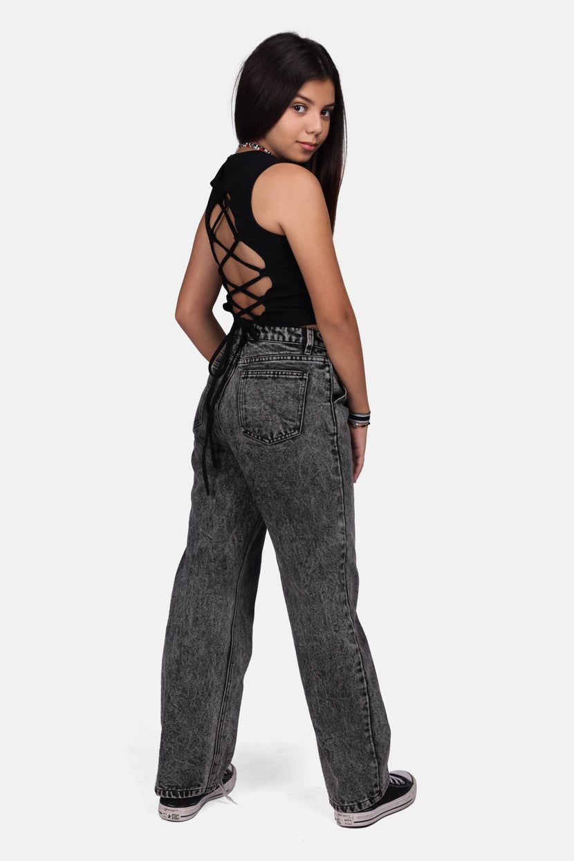 טופ ריב ואלרי קשירה בגב sold by Adika product image thumbnail 3