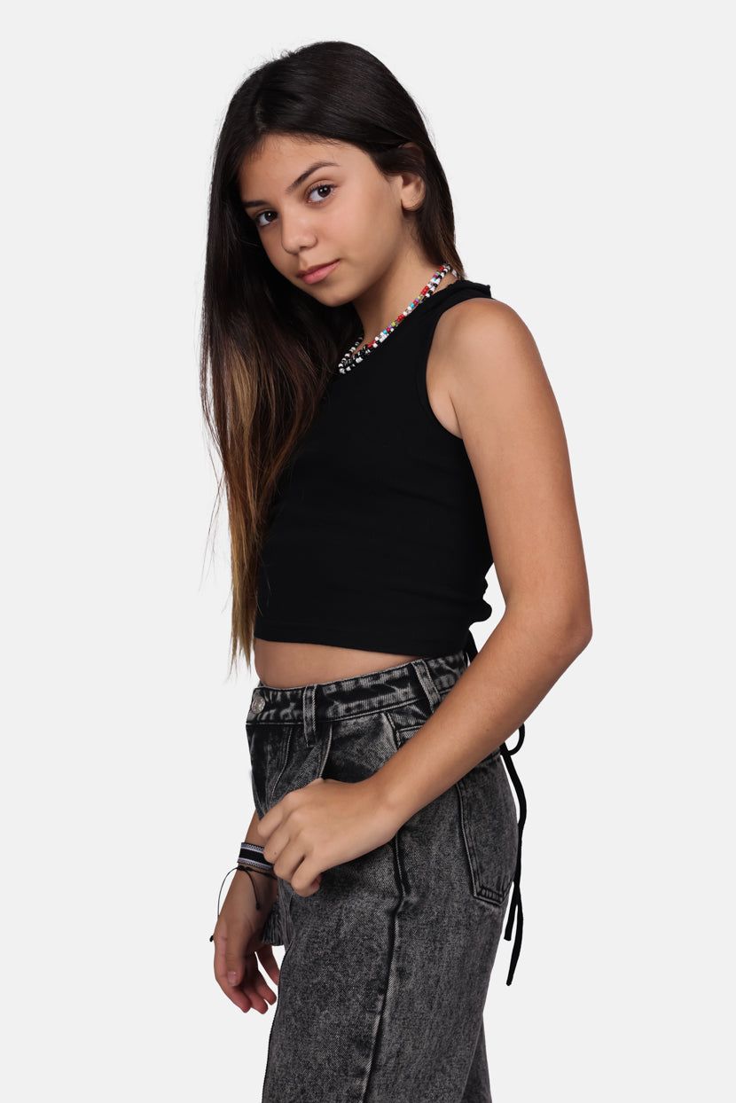 טופ ריב ואלרי קשירה בגב sold by Adika product image thumbnail 4