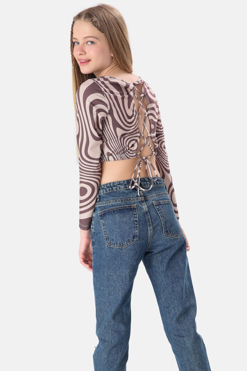 טופ קרופ מילי קשירה בגב sold by Adika product image thumbnail 2