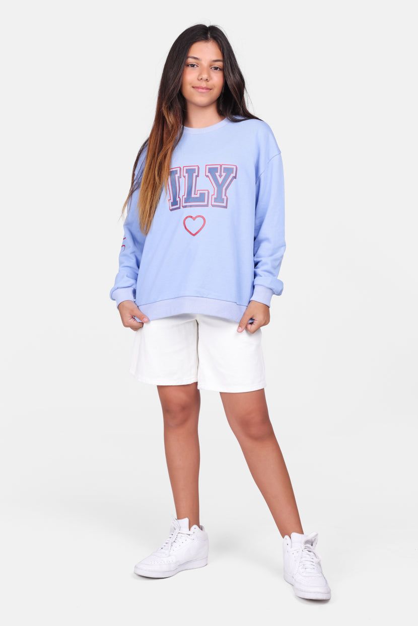 סווטשירט אוברסייז ILY sold by Adika product image thumbnail 2