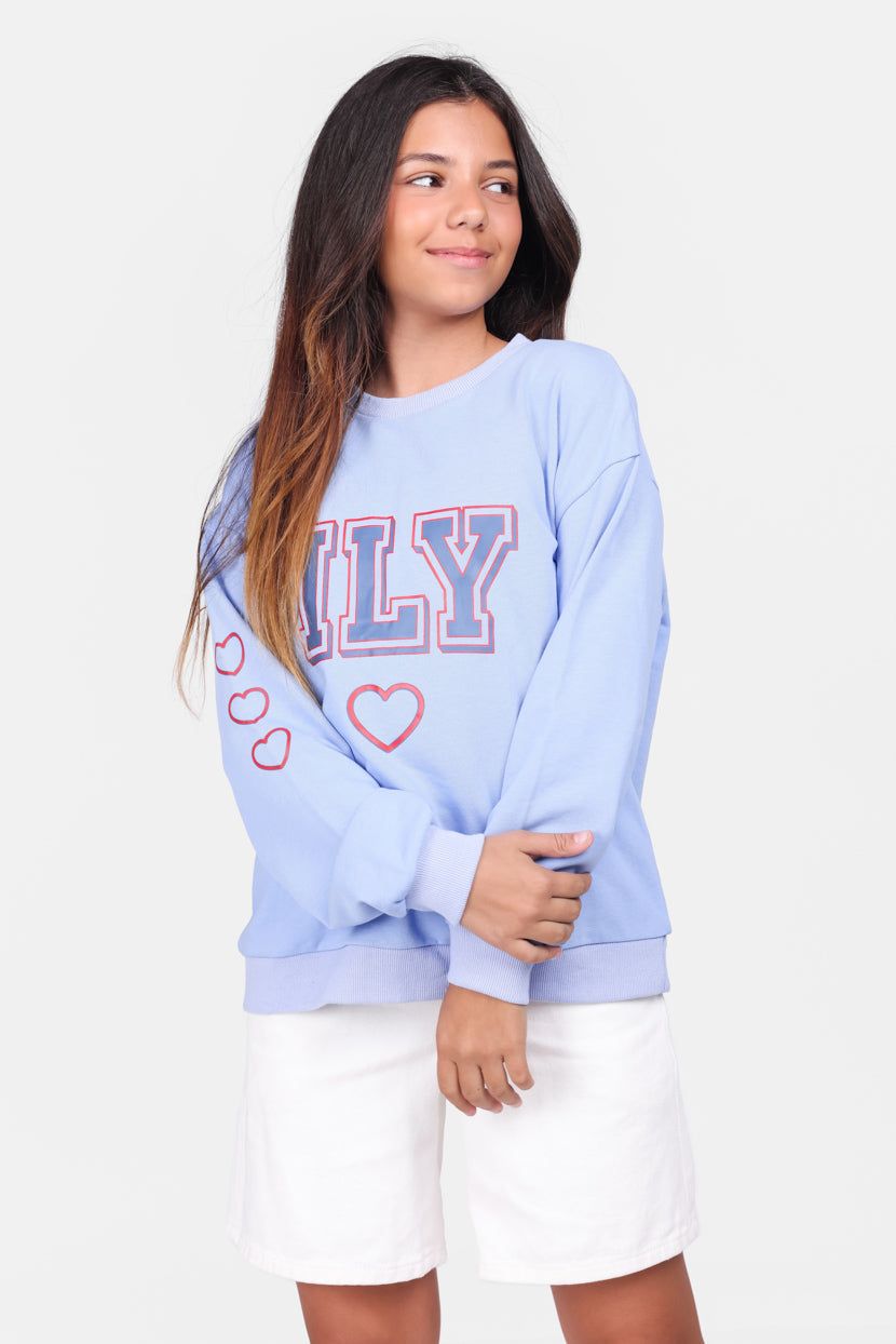 סווטשירט אוברסייז ILY sold by Adika product image thumbnail 3