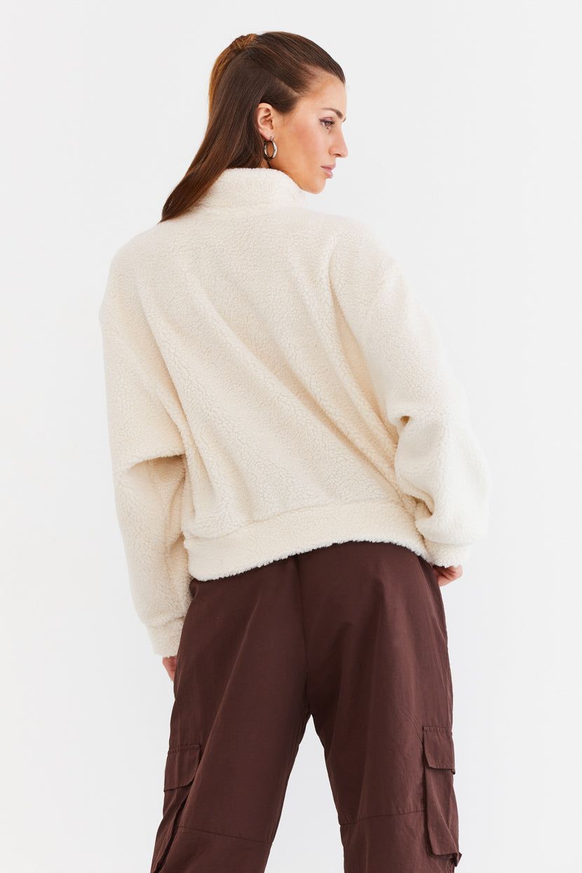 סווטשירט פליז סגירת רוכסן עליונה // adidas sold by Adika product image thumbnail 4