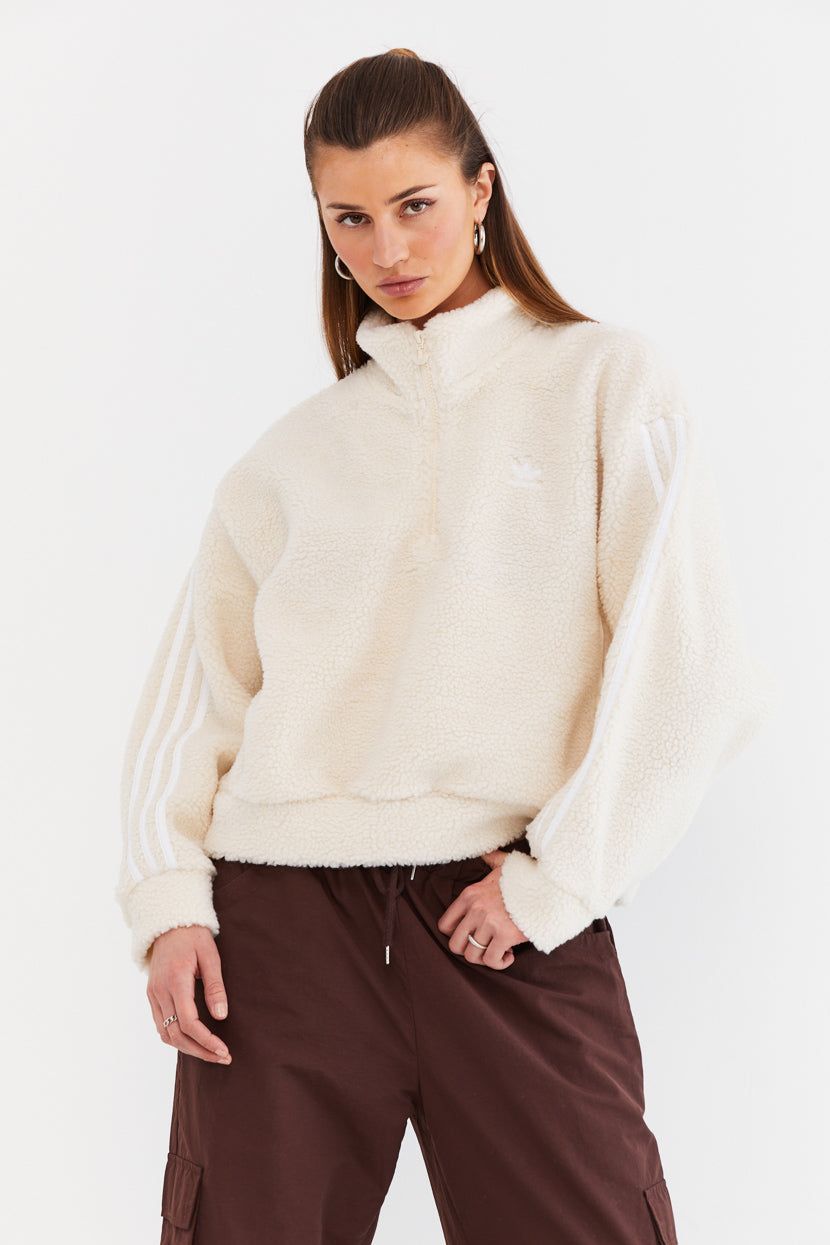 סווטשירט פליז סגירת רוכסן עליונה // adidas sold by Adika