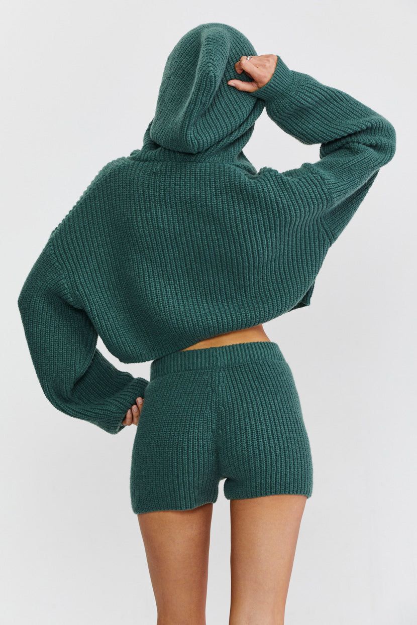 סווטשירט סרוג Comfy Days בשילוב קפוצ'ון sold by Adika product image thumbnail 2