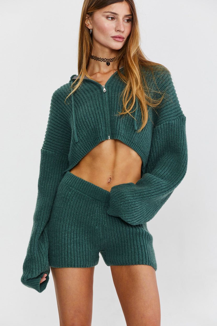 סווטשירט סרוג Comfy Days בשילוב קפוצ'ון sold by Adika product image thumbnail 5