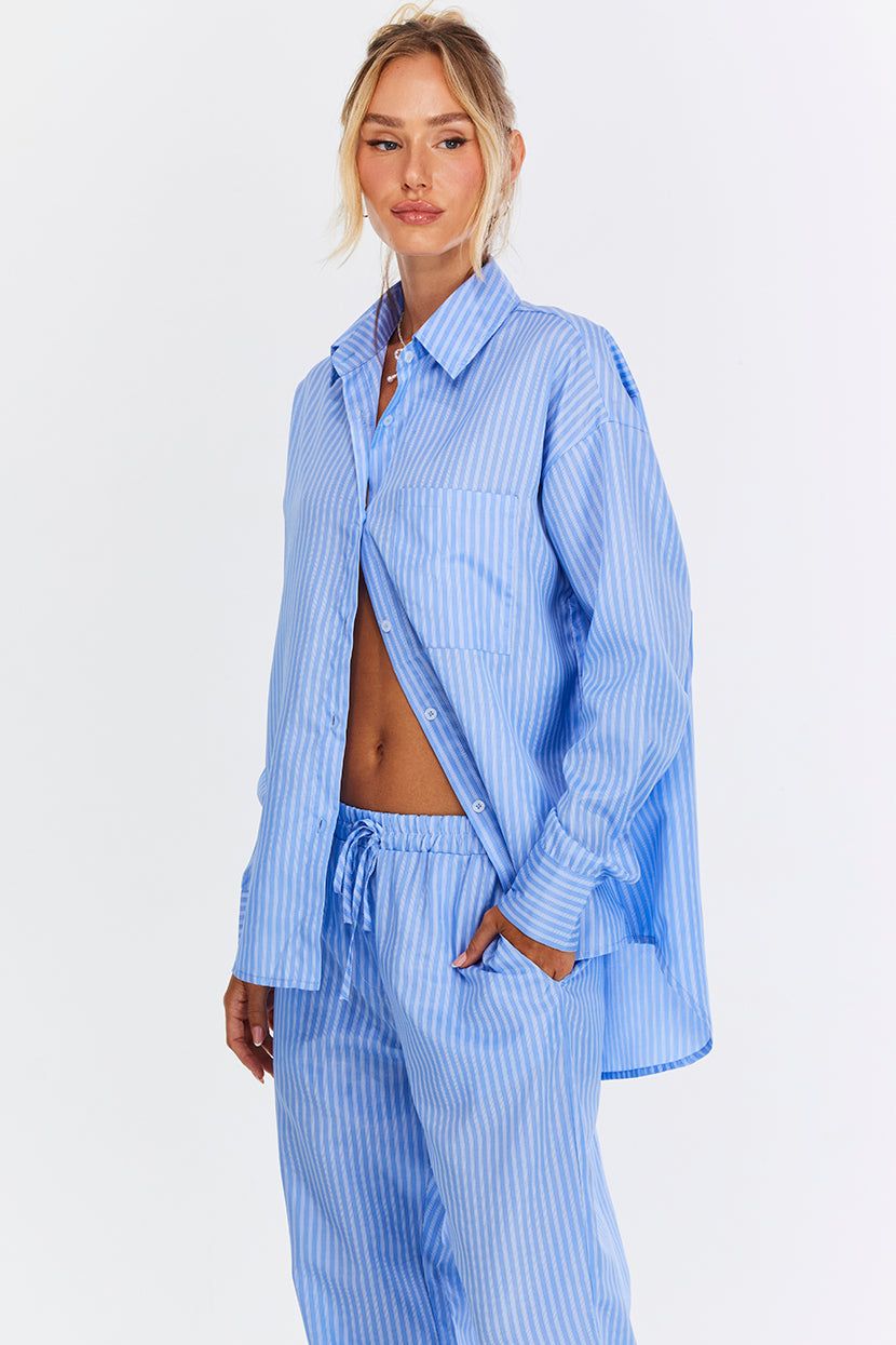 חולצה מכופתרת Note to Self דוגמת פסים sold by Adika product image thumbnail 2