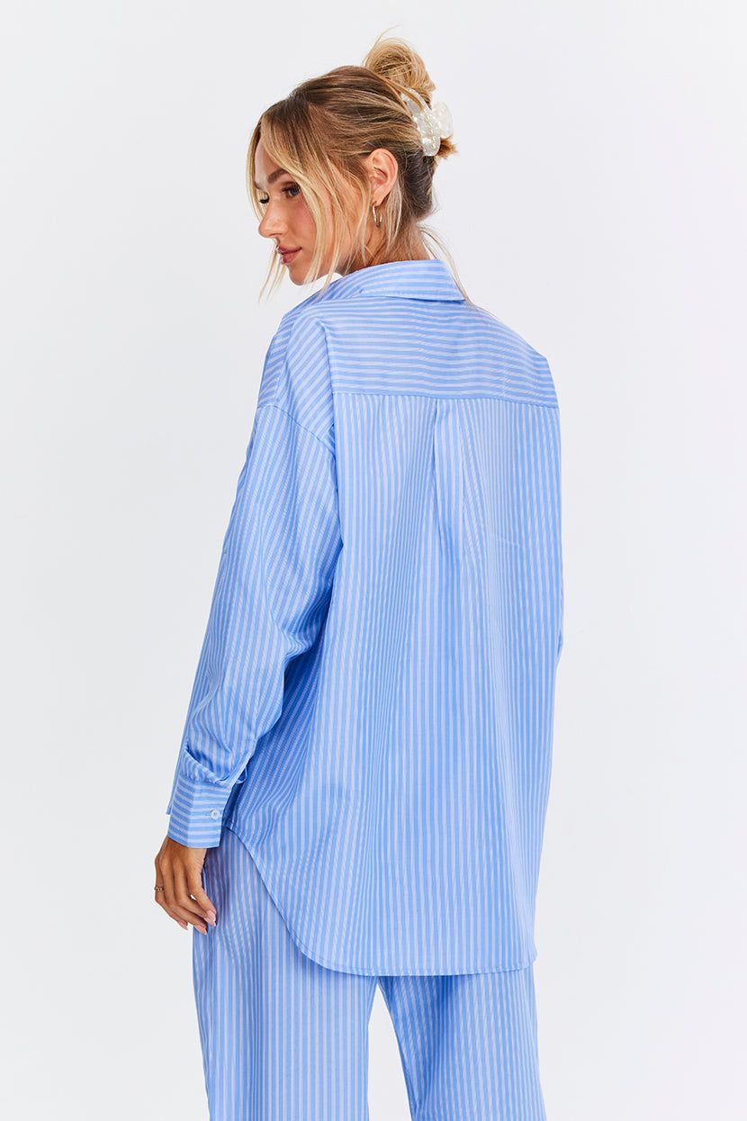 חולצה מכופתרת Note to Self דוגמת פסים sold by Adika product image thumbnail 4