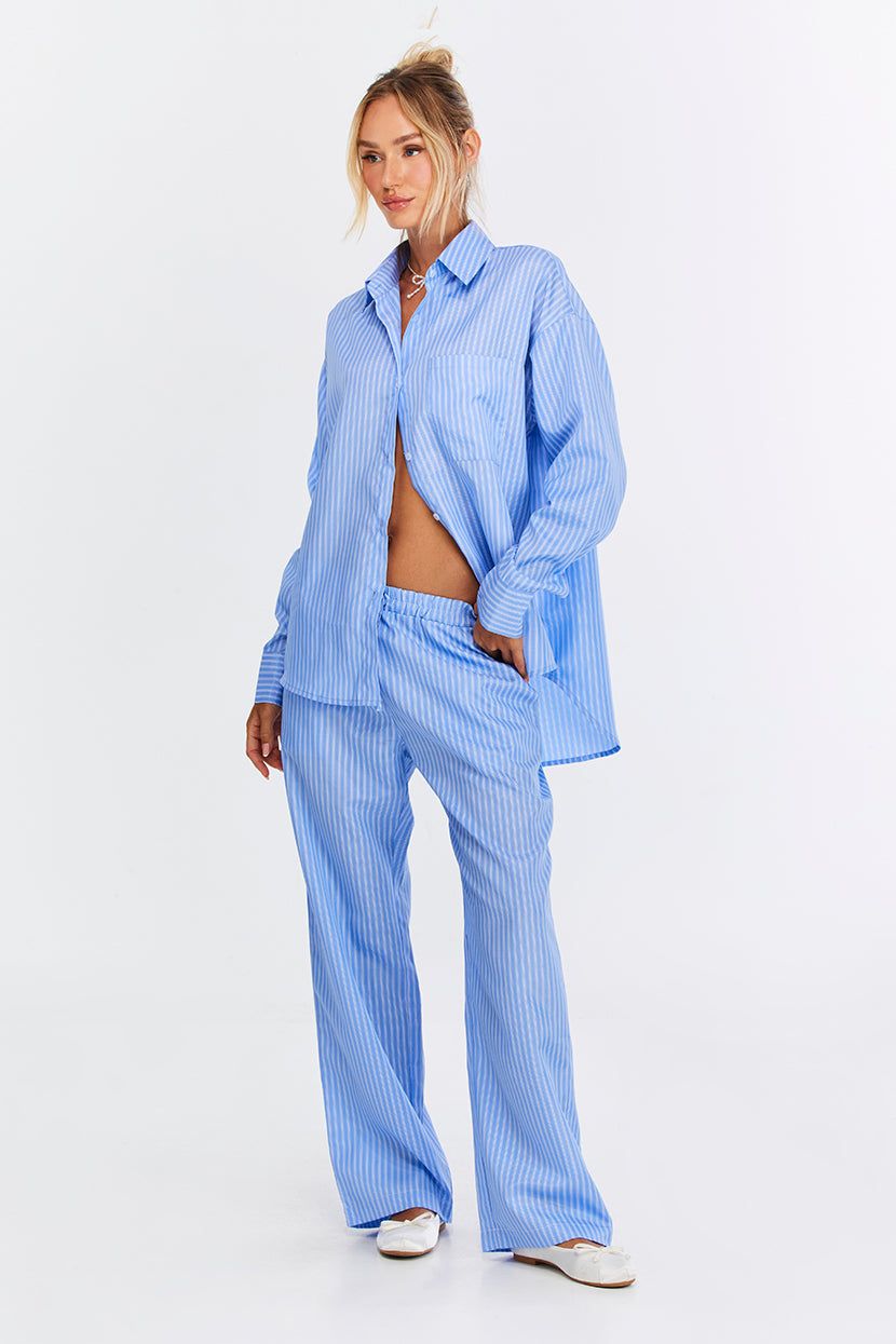 חולצה מכופתרת Note to Self דוגמת פסים sold by Adika