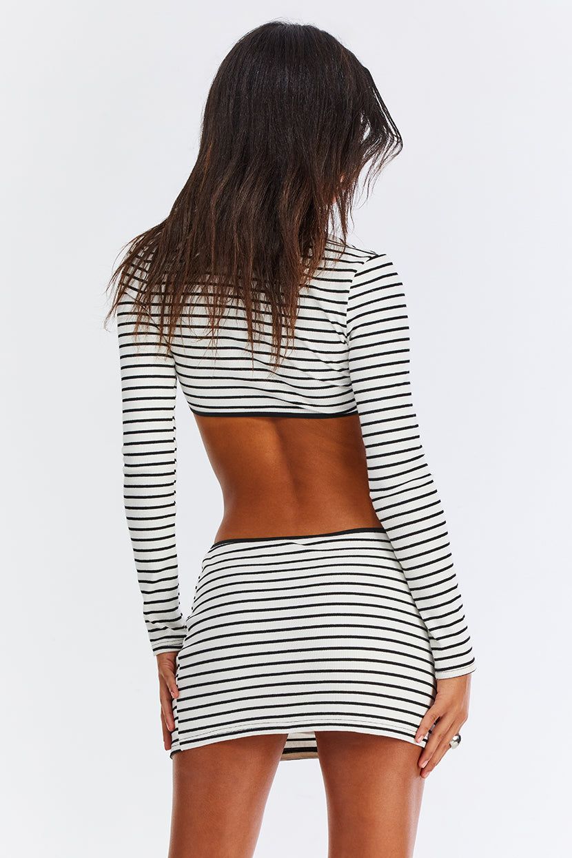 חצאית מיני For The Gram דוגמת פסים sold by Adika product image thumbnail 3