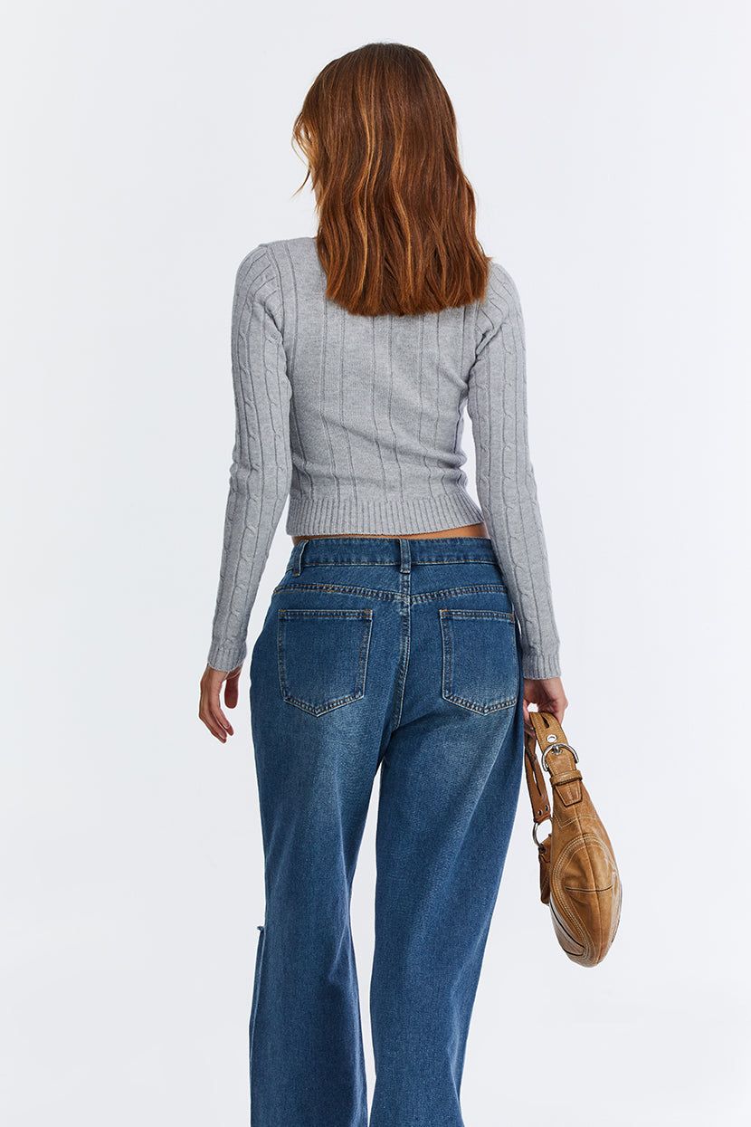 סוודר Woolly Wonderland סריגת צמות sold by Adika product image thumbnail 4