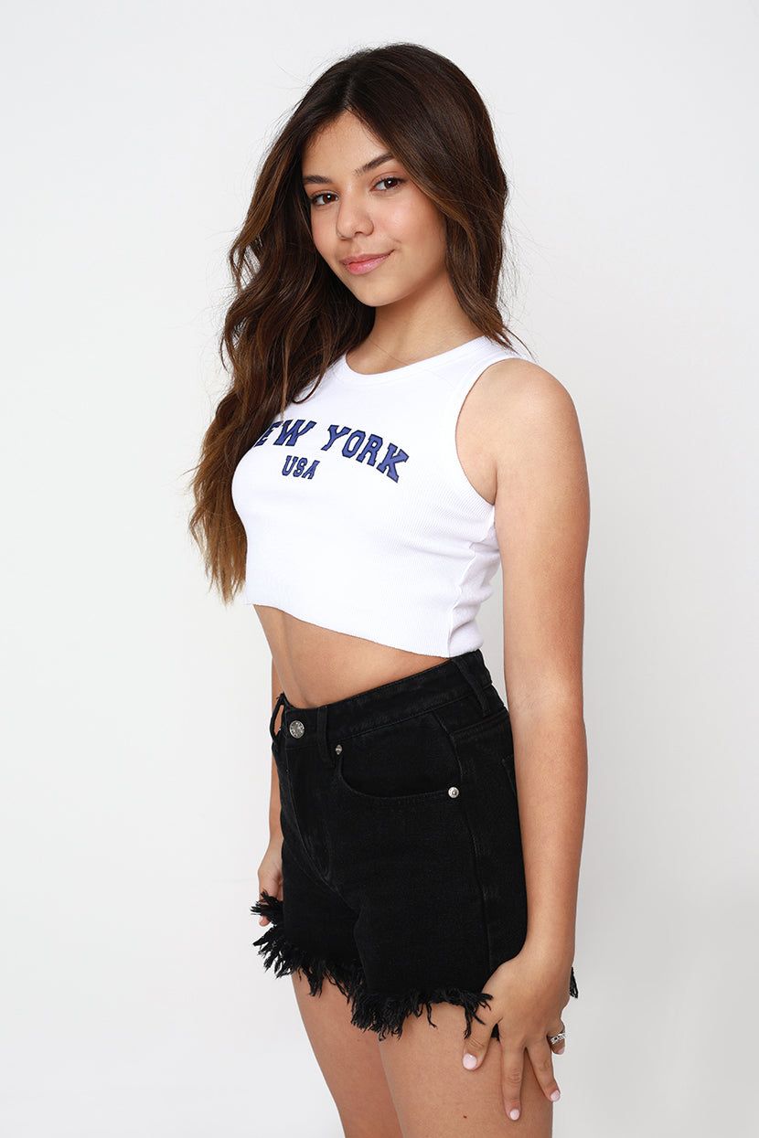 גופיית ריב New-York חיתוך קרופ sold by Adika