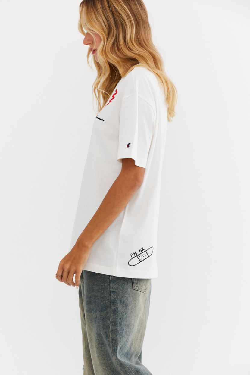 טי-שירט אוברסייז בשילוב הדפסים // Champion sold by Adika product image thumbnail 3