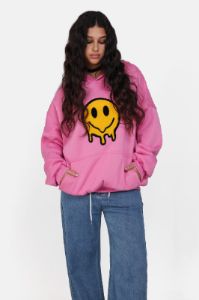 סווטשירט קפוצ'ון All Smiles דיטייל צמרירי sold by Adika