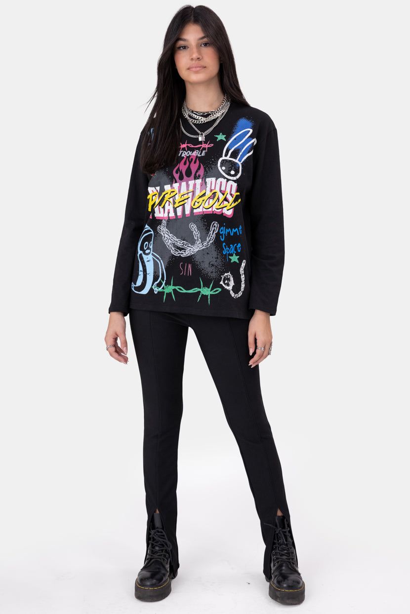 טי-שירט פריץ' גזרת אוברסייז sold by Adika product image thumbnail 2