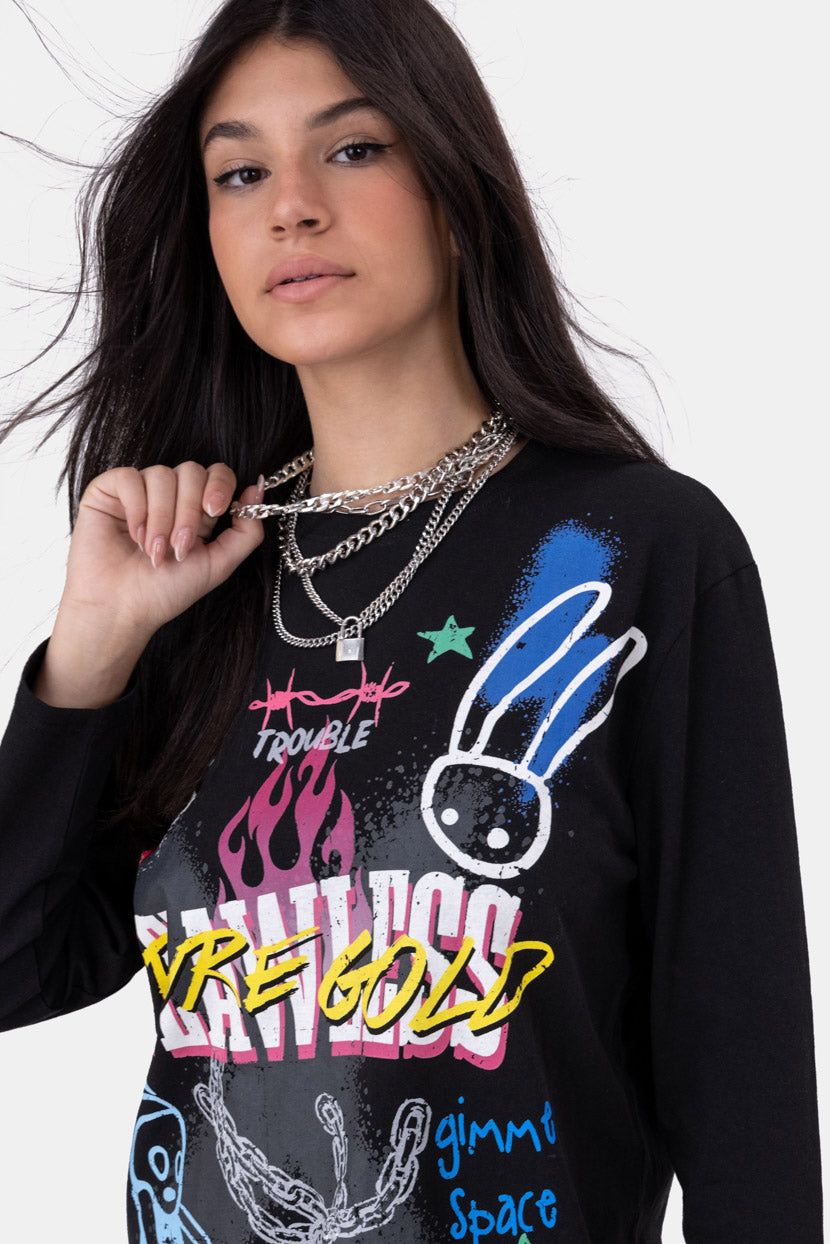 טי-שירט פריץ' גזרת אוברסייז sold by Adika