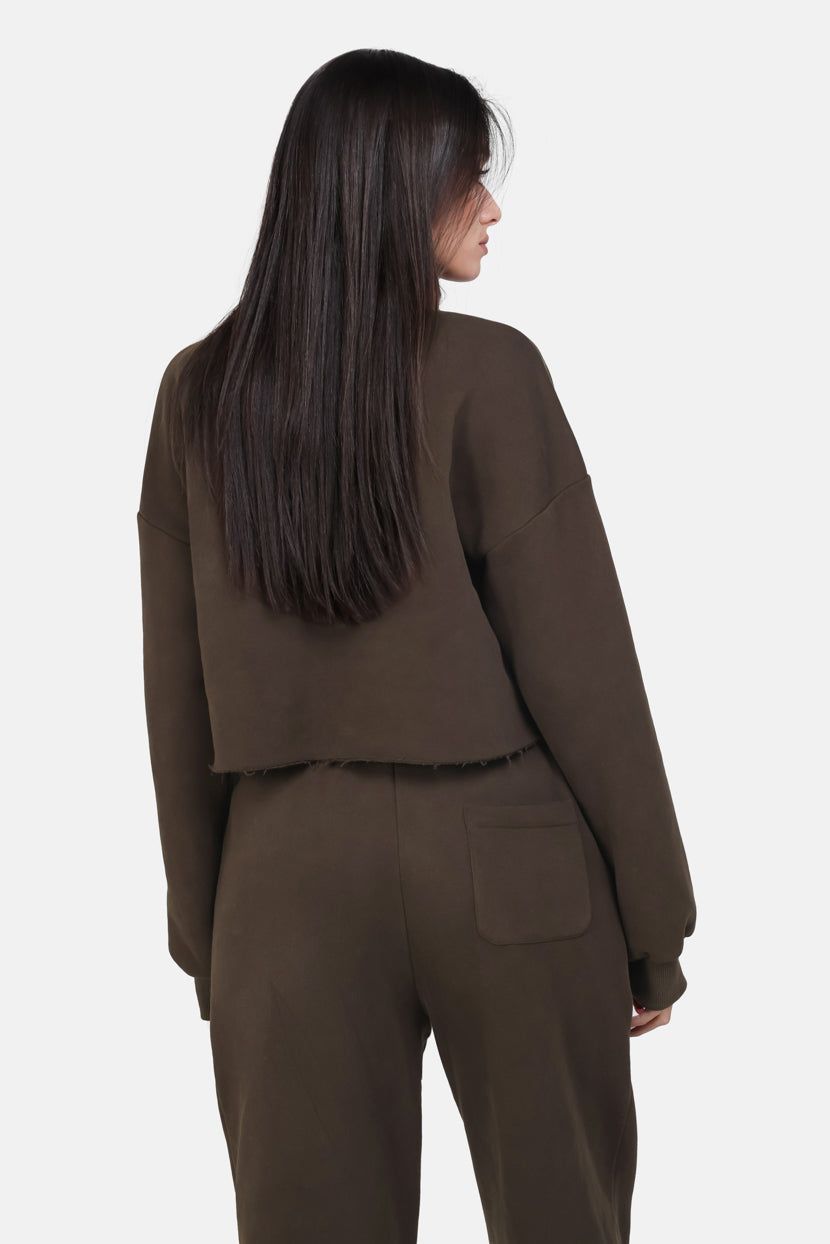 סווטשירט קרופ Cozy Dream סיומת גזורה sold by Adika product image thumbnail 6