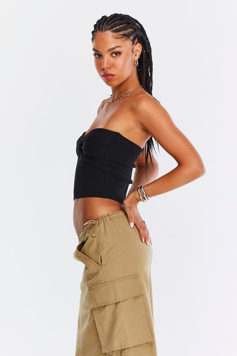 טופ סריג Stay In Touch גזרת סטרפלס sold by Adika product image thumbnail 4