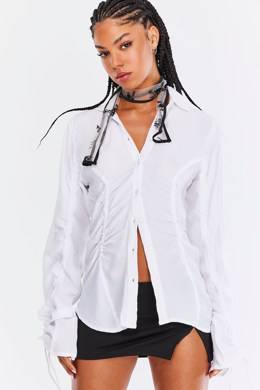 חולצה מכופתרת Main Role כיווצים sold by Adika product image thumbnail 3