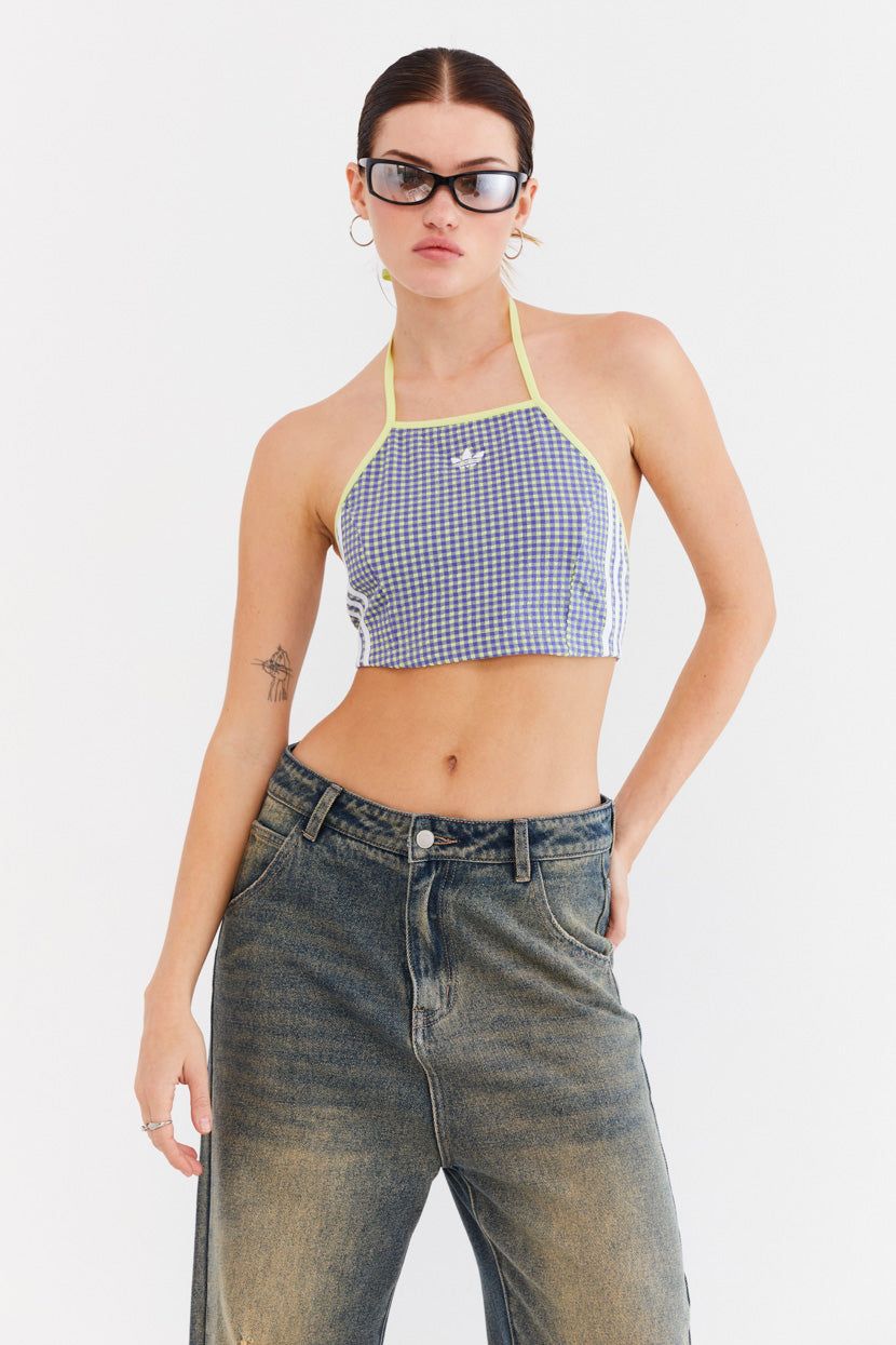 טופ קולר משבצות // adidas sold by Adika