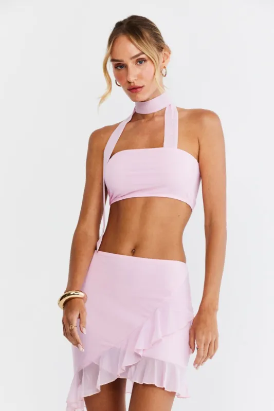 טופ סטרפלס Little By Little בשילוב צעיף sold by Adika