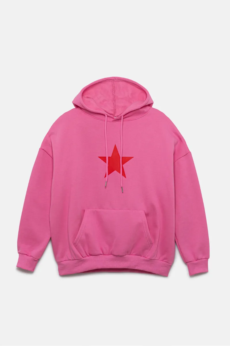 סווטשירט קפוצ'ון Star Power אוברסייז sold by Adika