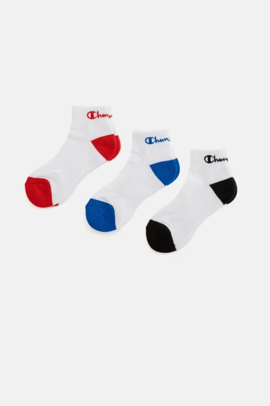 3 זוגות גרביים הדפסי לוגו // Champion sold by Adika