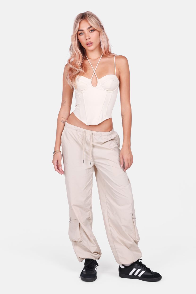 מכנסי ניילון Real Hype כיסי קרגו sold by Adika