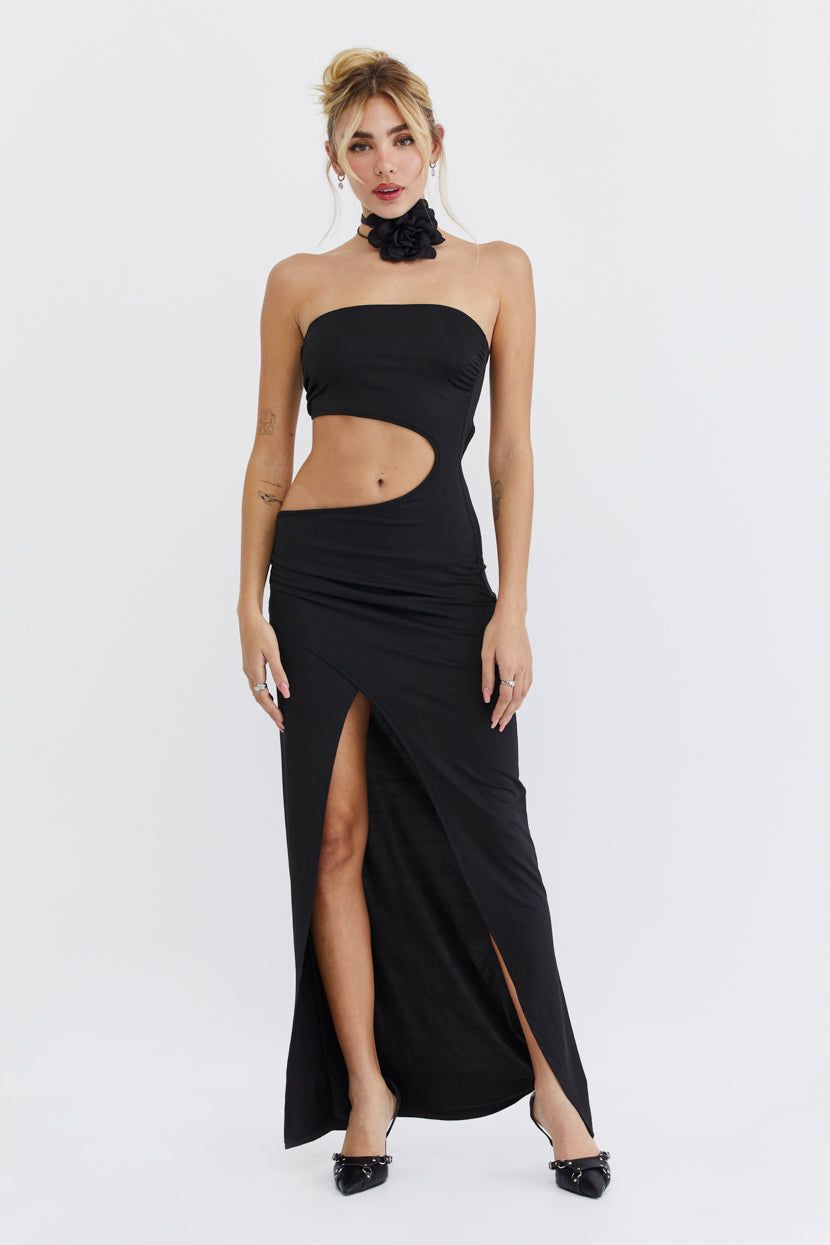 שמלת סטרפלס Own The Room קאט-אאוט sold by Adika