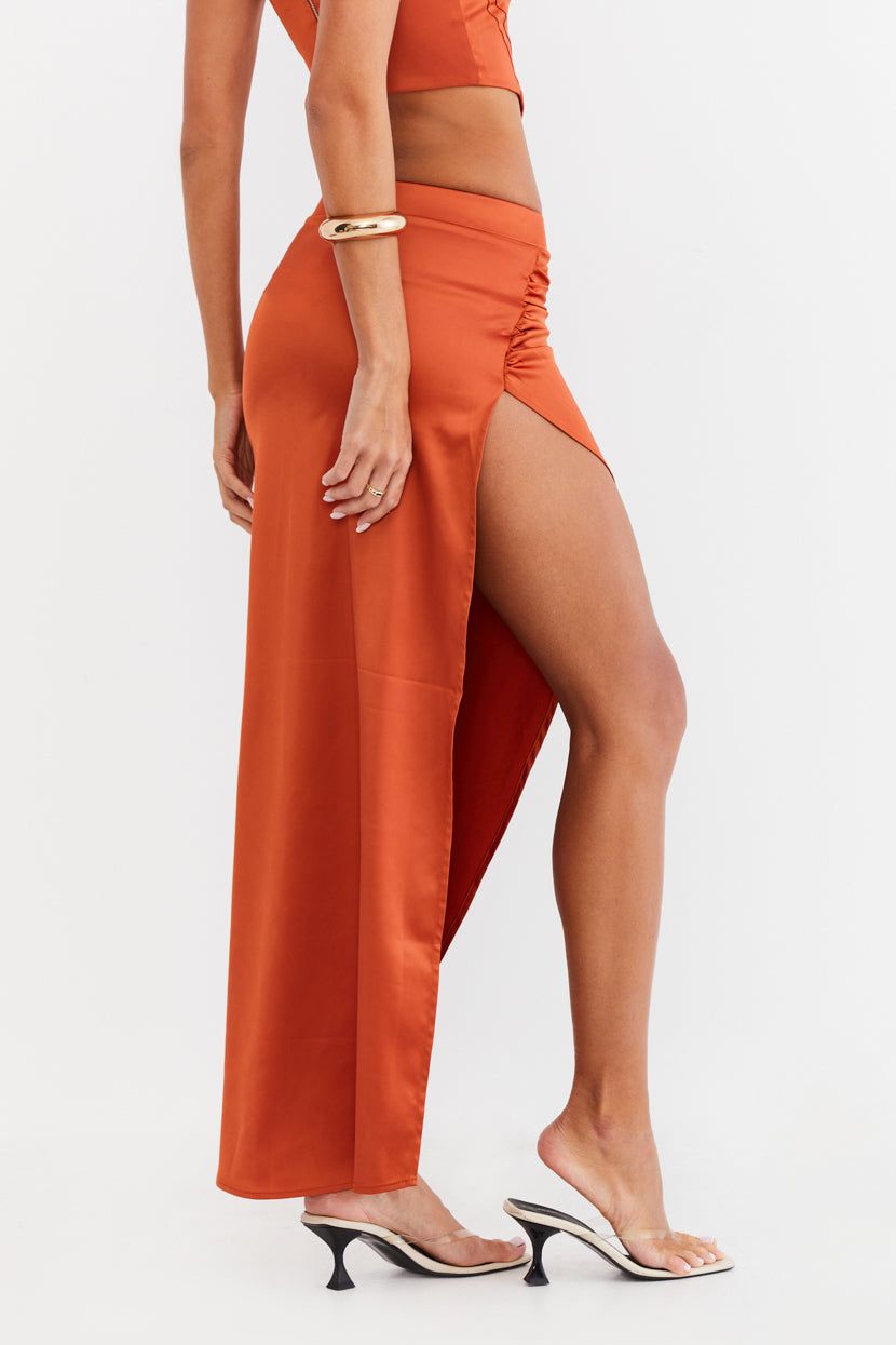 חצאית מקסי Watch Me גימור סאטן sold by Adika product image thumbnail 3