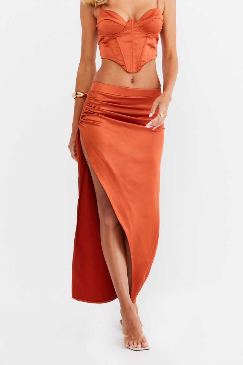 חצאית מקסי Watch Me גימור סאטן sold by Adika product image thumbnail 2