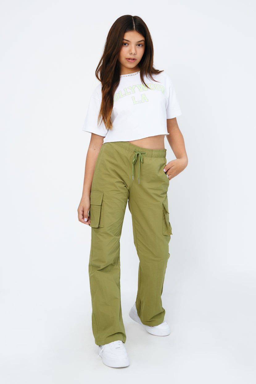 מכנסי ניילון מארני גזרת דגמ"ח sold by Adika