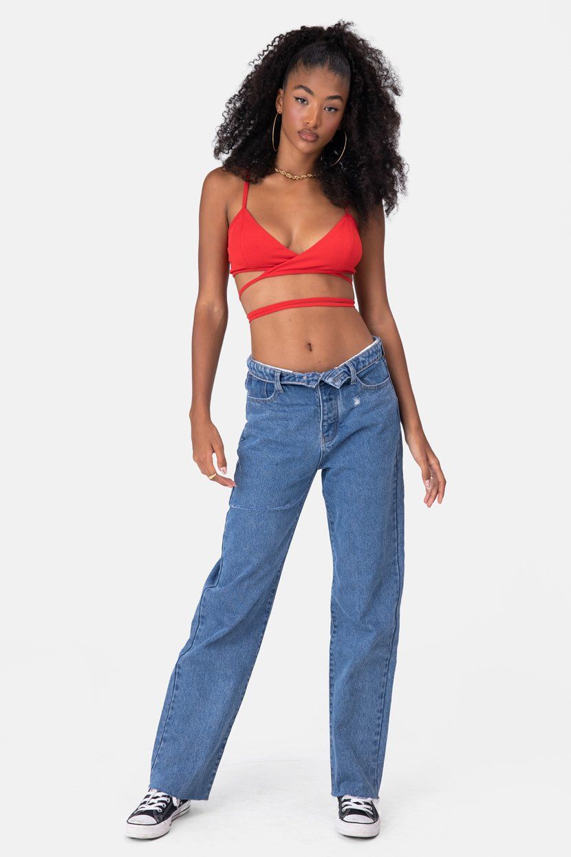 טופ מעטפת סוויטי שרוכי קשירה sold by Adika