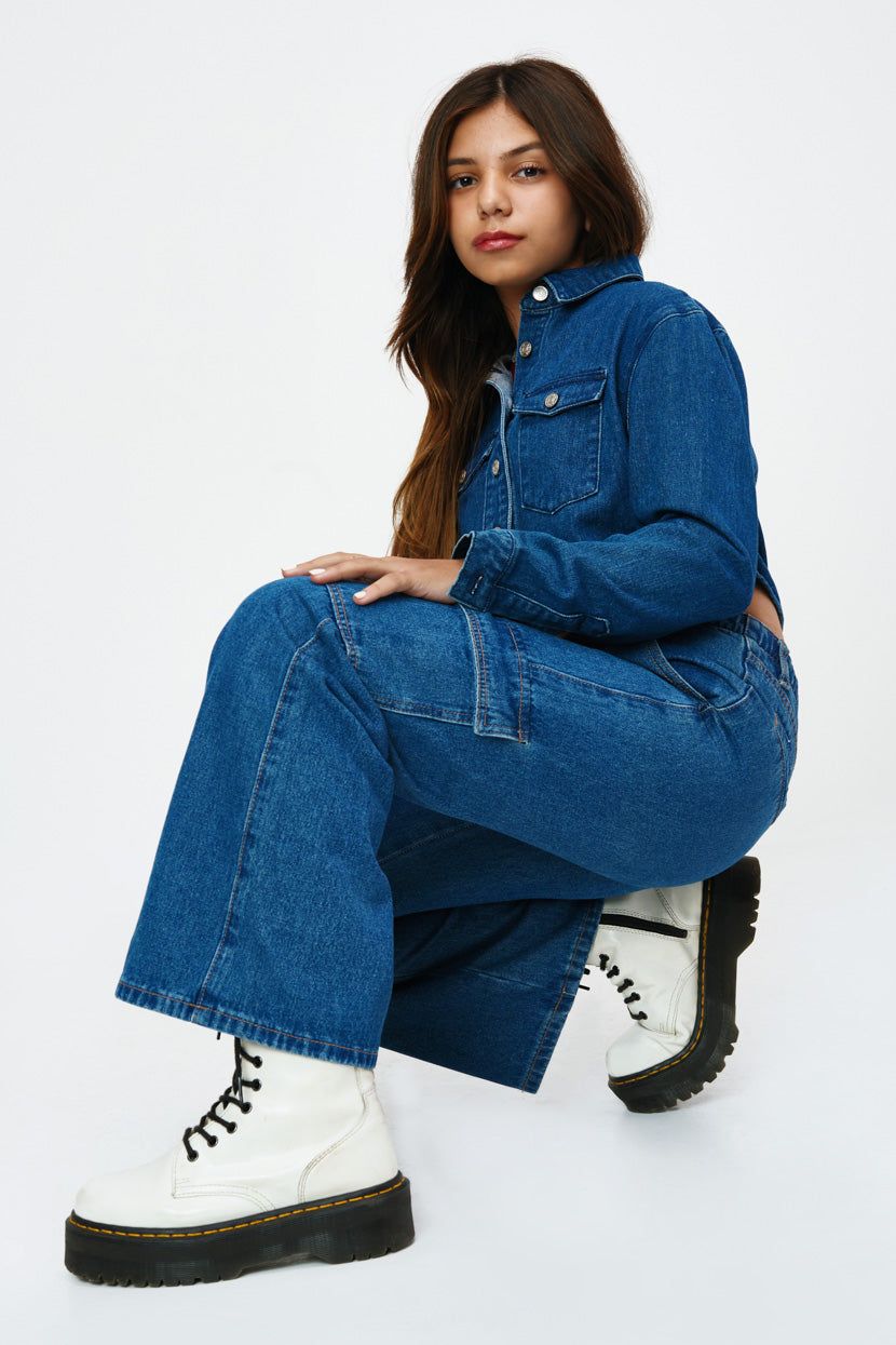 חולצה מכופתרת בלייק בד דנים sold by Adika product image thumbnail 5