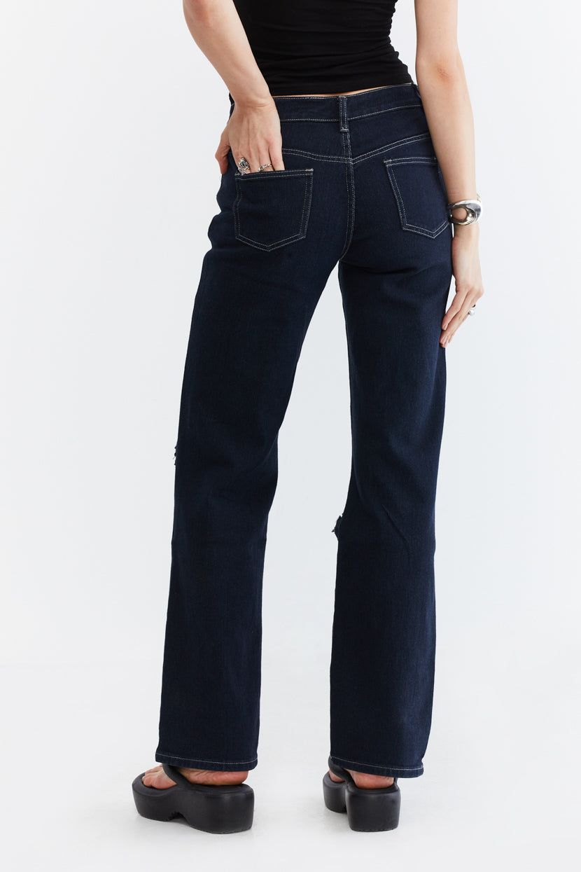 ג'ינס Peace Or Whateva בשילוב קרעים | STRAIGHT sold by Adika product image thumbnail 4