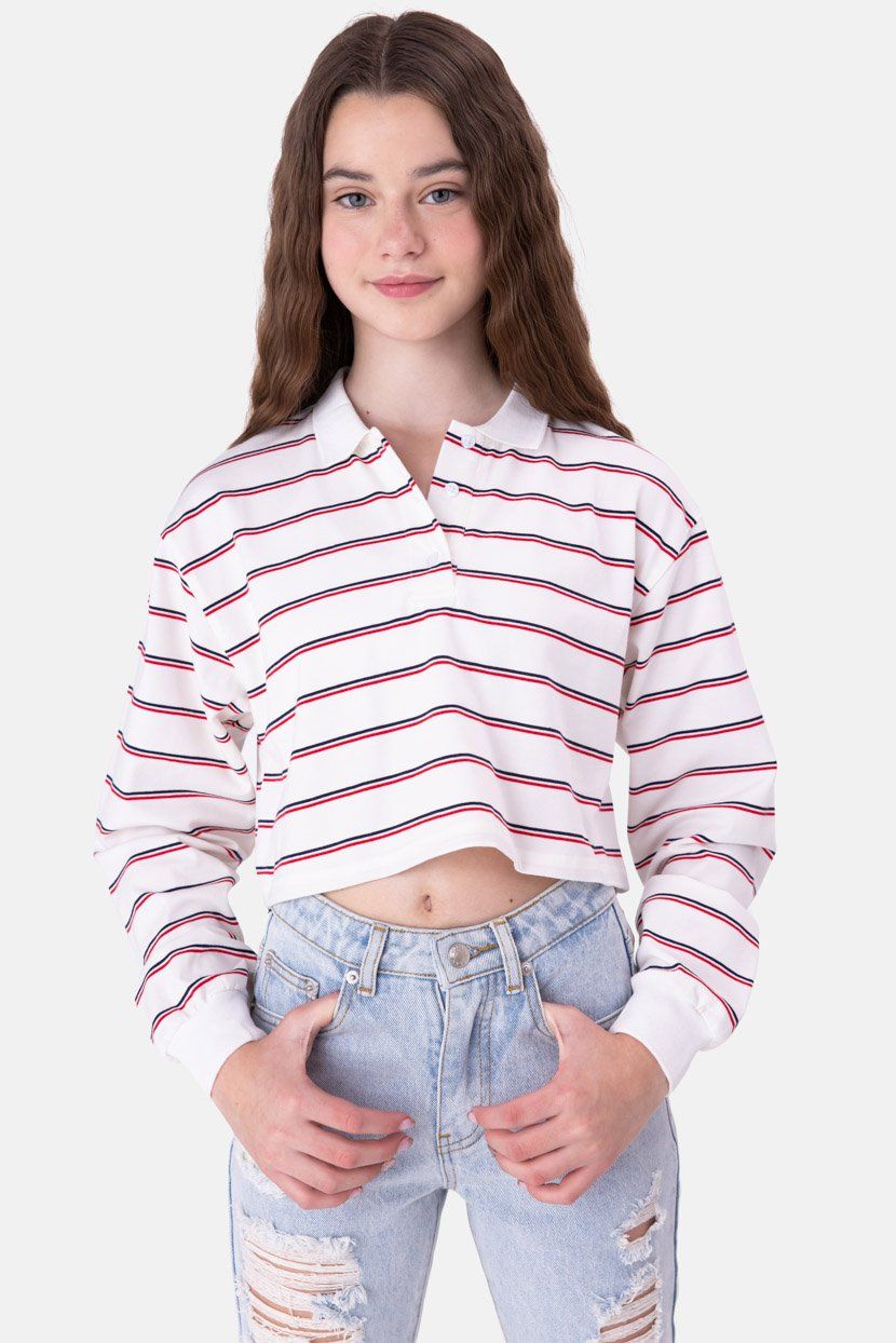 טי-שירט קרופ היילי גזרת פולו sold by Adika product image thumbnail 2