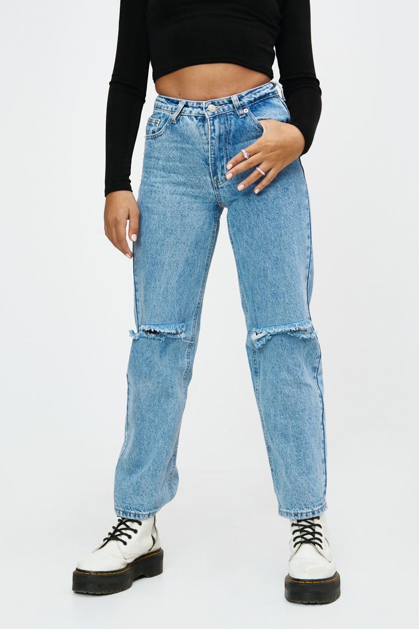 מכנסי ג'ינס בוני גזרה ישרה sold by Adika product image thumbnail 3