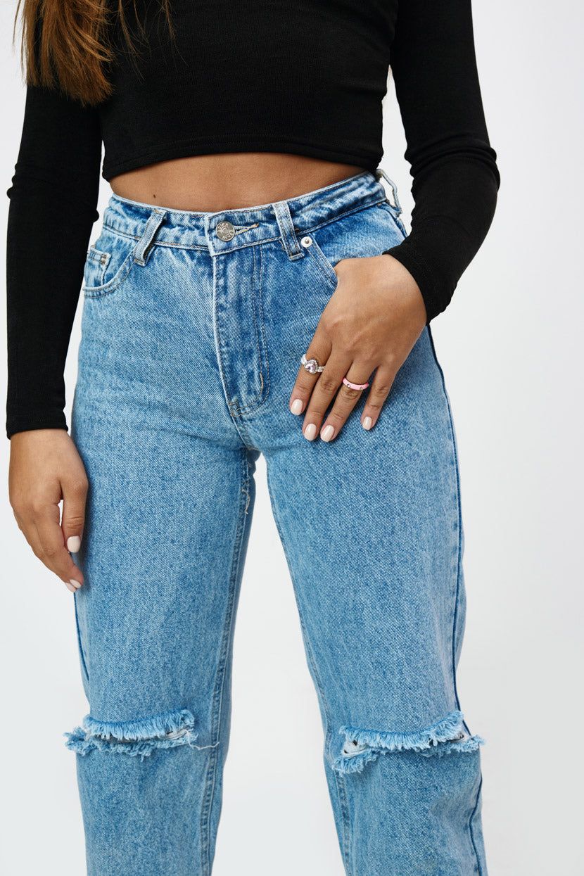 מכנסי ג'ינס בוני גזרה ישרה sold by Adika product image thumbnail 2