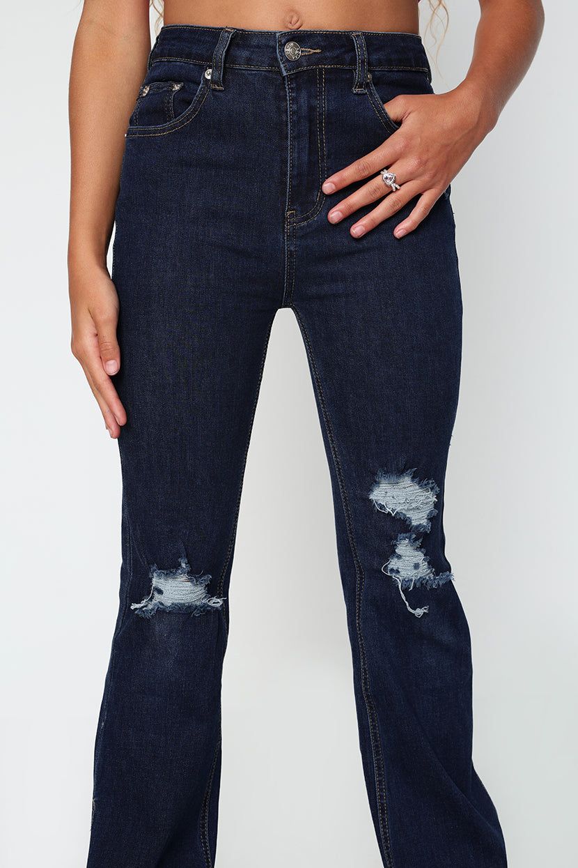 ג׳ינס קרעים ג׳יליאן בשילוב שסע sold by Adika product image thumbnail 2