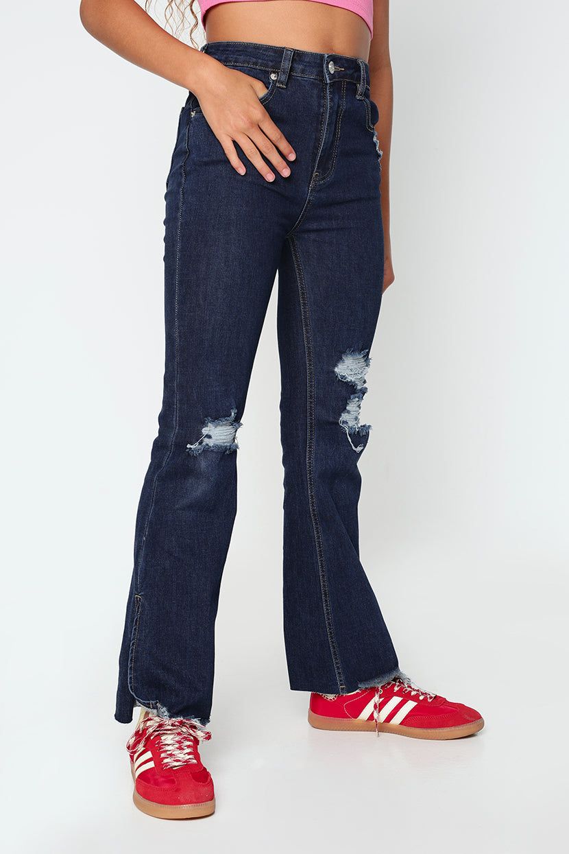 ג׳ינס קרעים ג׳יליאן בשילוב שסע sold by Adika product image thumbnail 3