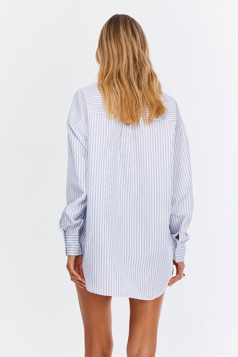 חולצה מכופתרת Note to Self דוגמת פסים sold by Adika product image thumbnail 2