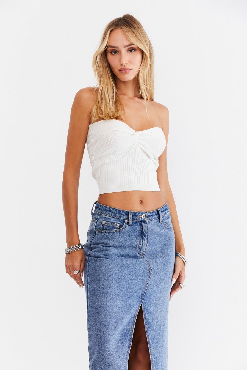 טופ סריג Stay In Touch גזרת סטרפלס sold by Adika