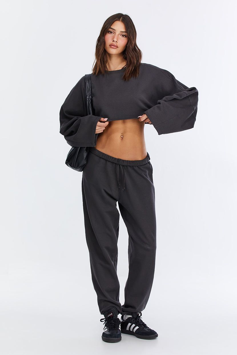 סווטשירט Comfy Zone חיתוך קרופ sold by Adika product image thumbnail 2